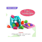 Shape Sorter Gear Box,Match & Learn Pink Colour with 4 Gears & 9 Multicolour Shapes,Fun Activity & Development,Educational Toy for Kids (6 Months+)