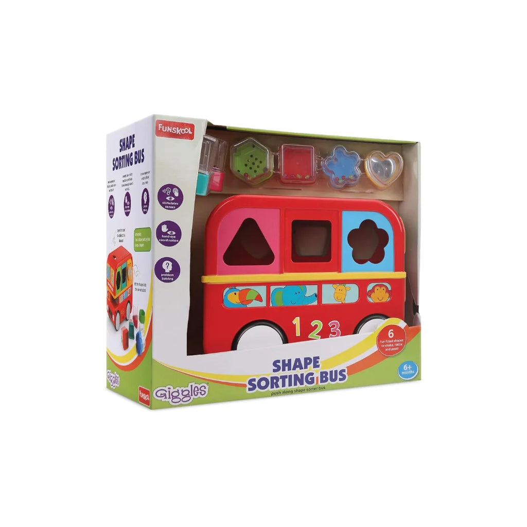 Shape Sorting Bus,Educational Push Along Toys for Kids,Encourages Learning & Development,Fun Activity for Babies (6 Months+)