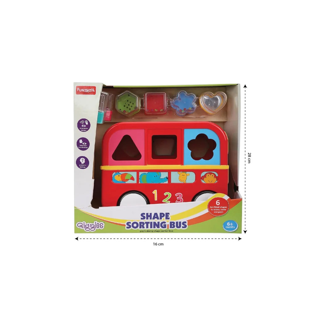 Shape Sorting Bus,Educational Push Along Toys for Kids,Encourages Learning & Development,Fun Activity for Babies (6 Months+)