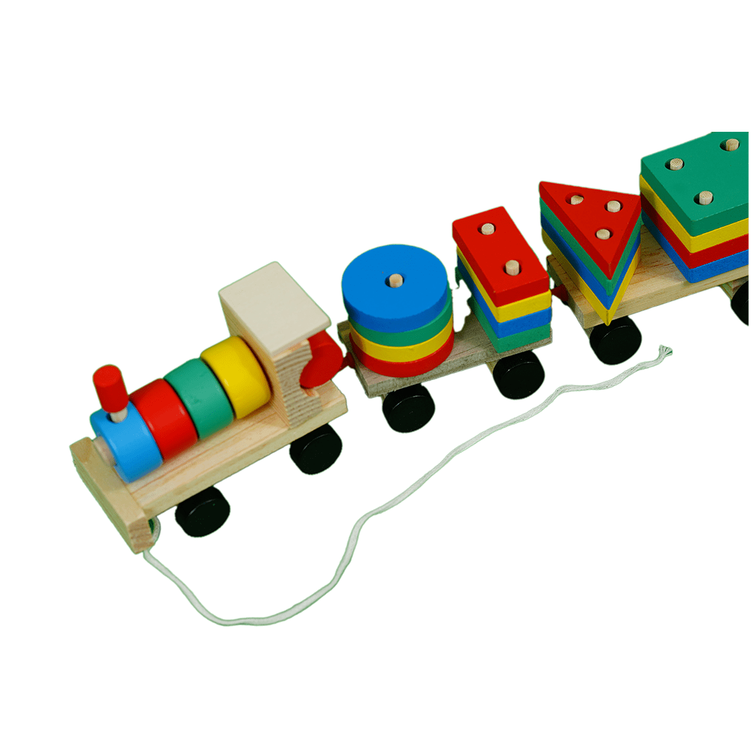 Extrokids Toys Baan Toys Wooden Shape Sorter Train (2 Years+)