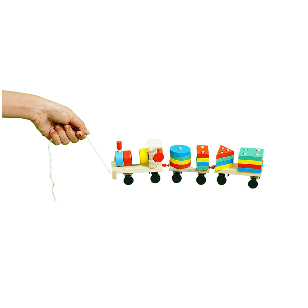 Extrokids Toys Baan Toys Wooden Shape Sorter Train (2 Years+)