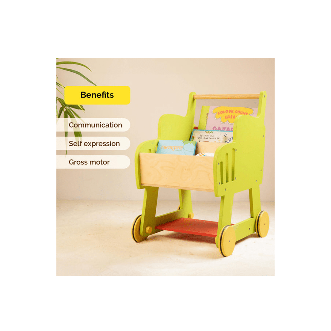 Shumee Toys Shumee Wooden Shopping Push Cart Pretend Play For Toddlers (2 Years+)