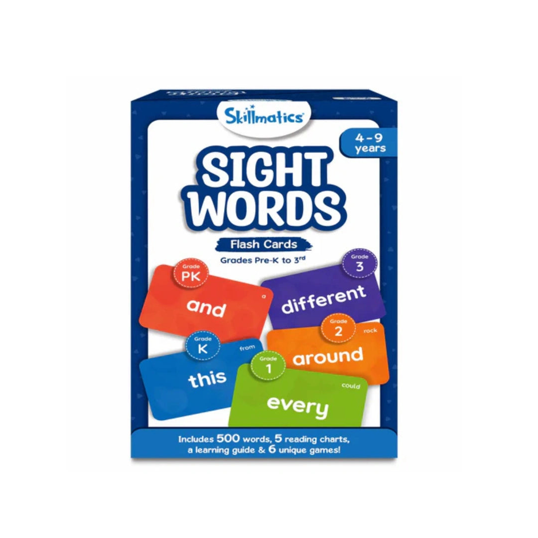 Sight Words Flash Cards ,500 Words Learning Kit ,5 Decks + Reading Charts ( 4+ years)