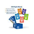 Sight Words Flash Cards ,500 Words Learning Kit ,5 Decks + Reading Charts ( 4+ years)