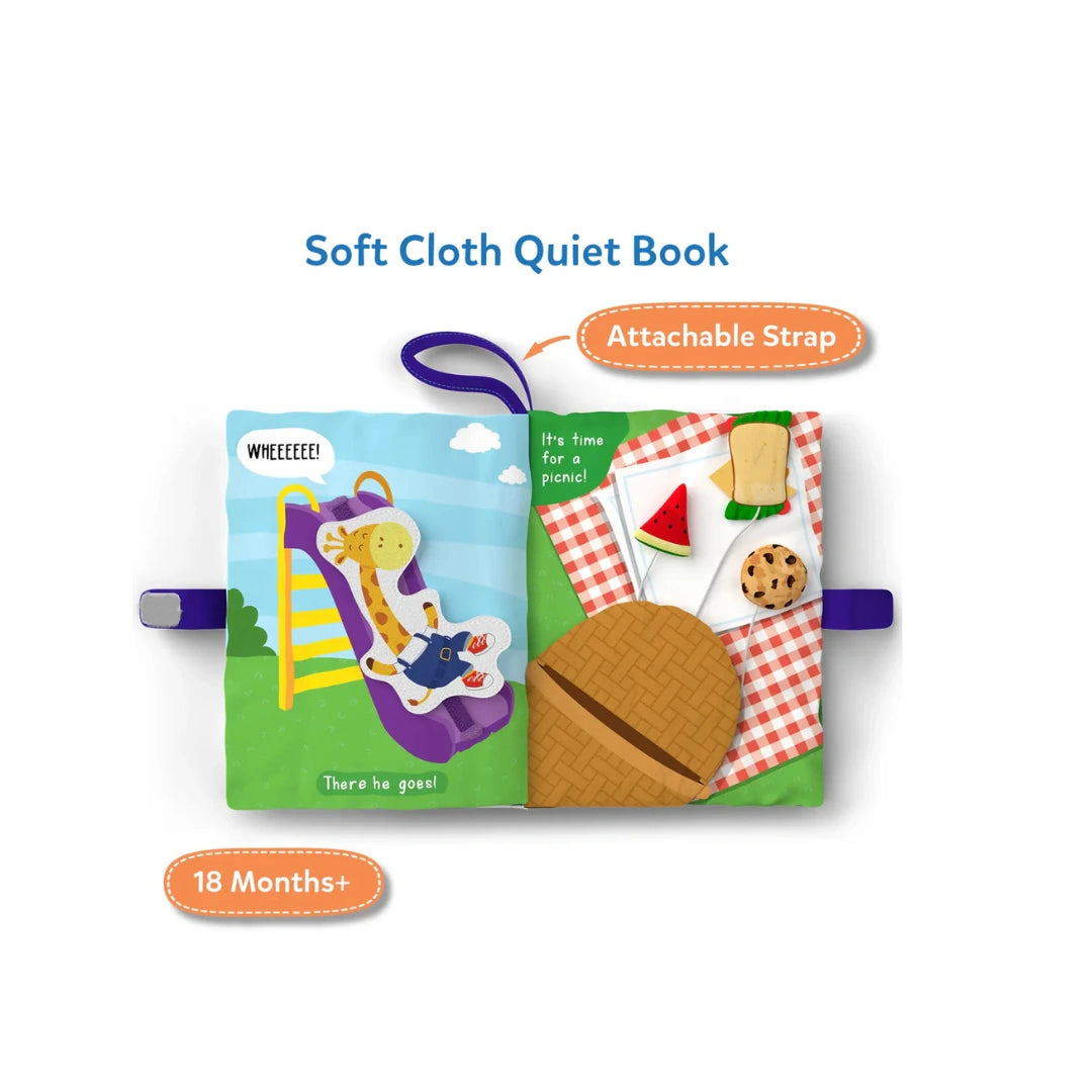 Skillmatics My Quiet Book ,Interactive Sensory Activity Cloth Book with 11 Learning Activities for Toddlers ( 1+)