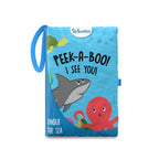 Skillmatics Peek-A-Boo Under The Sea Interactive Cloth Book ,Sensory Baby Book with Flaps,Crinkle Pages & 3D Animals (6+ Months)