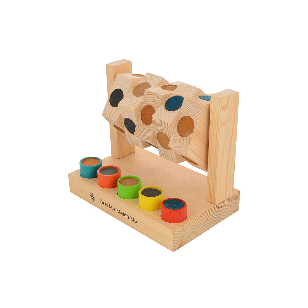 Skillofun Toys Skillofun Wooden Feel Me Match Me, Multi Color