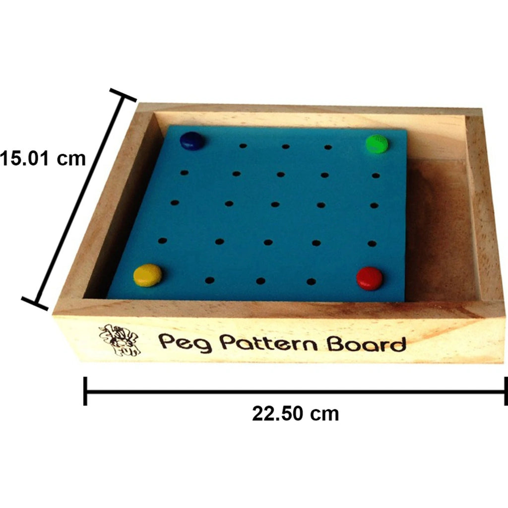 Skillofun Wooden Travel Toy,Peg Pattern Board,Educational Wooden Pattern Board Game (3 Years+)
