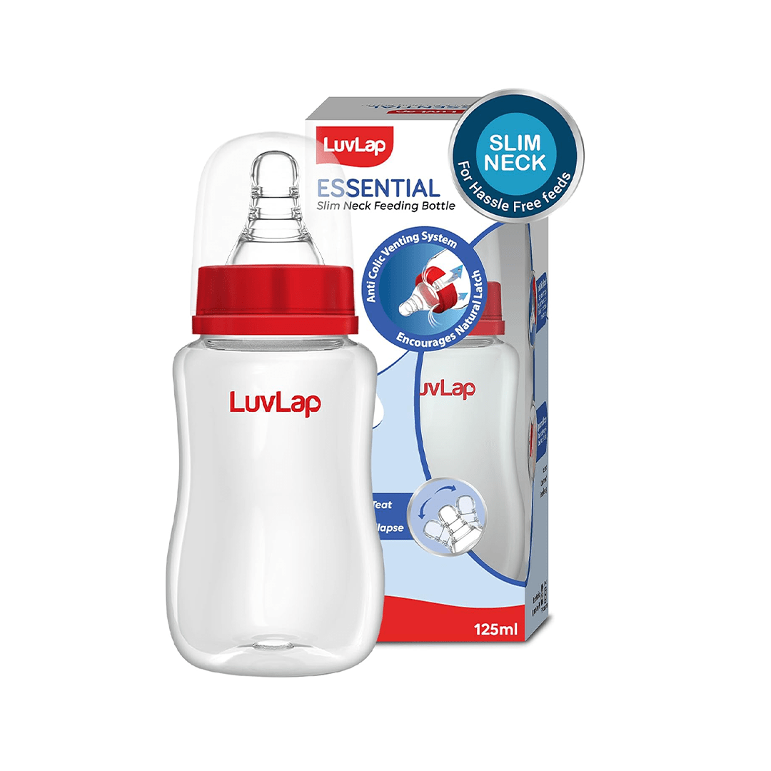 LuvLap Other Gears 125 ml LuvLap Baby Essential Slim Neck Feeding Bottle For Kids