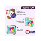 Smartivity Tetricks,Magnetic Puzzle Game for Kids,30+ Fun Brain Challenges with 6 Magnetic Shapes,Learning and Educational Toy (4-8 Years)
