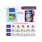 Smartivity Tetricks,Magnetic Puzzle Game for Kids,30+ Fun Brain Challenges with 6 Magnetic Shapes,Learning and Educational Toy (4-8 Years)