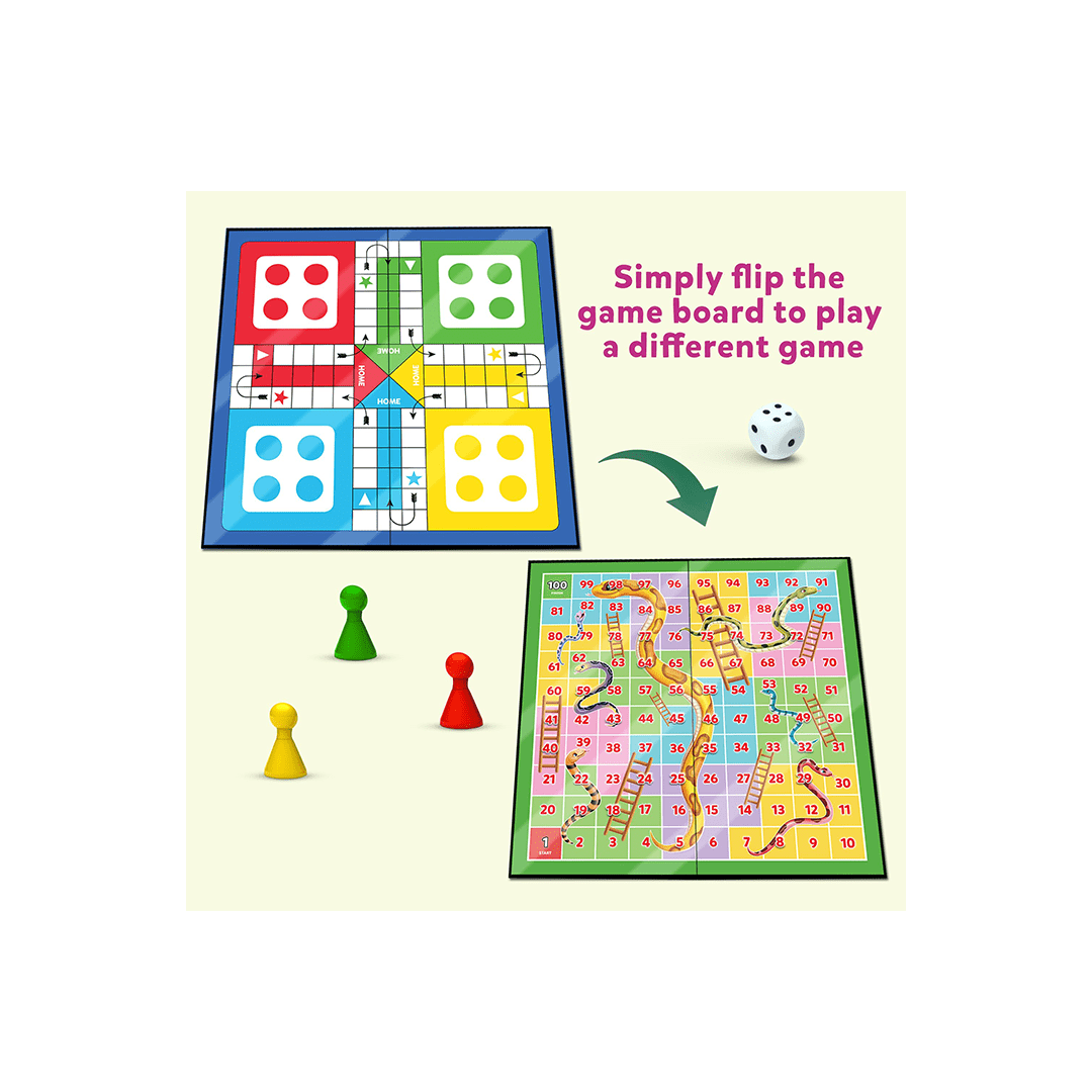 Little Berry Toys Little Berry Ludo and Snakes & Ladders Board Game Set for Kids