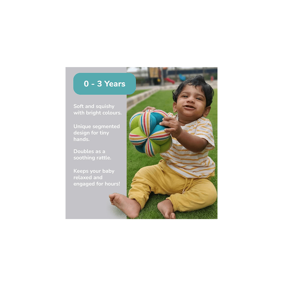 Shumee Toys Shumee Soft Plush Clutch Ball For Babies With Rattle (0 Month+)