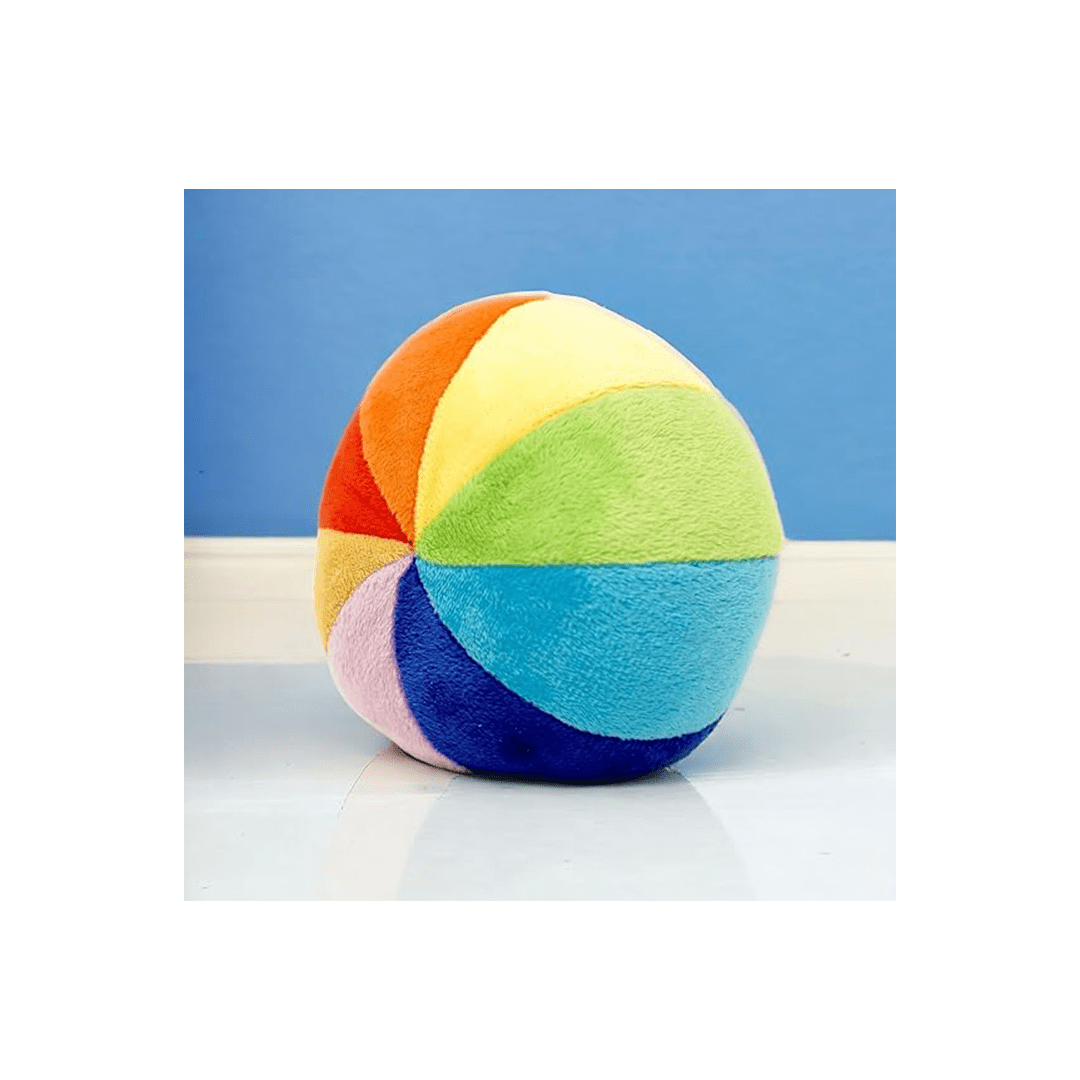 B4brain Toys B4brain Rainbow Round Soft Ball: Plush Stuffed Soft Toys newborn rattle (0 month+)