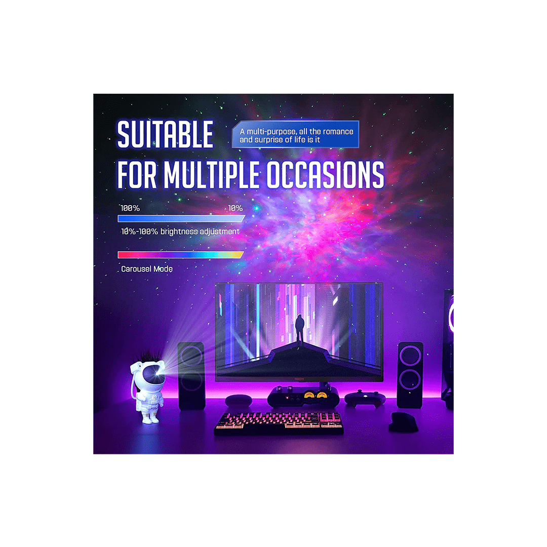 The Magic Lamps Room Decors The Magic Lamps Galaxy Projector with Remote Control - 360° Adjustable Timer Kids Astronaut Nebula Night Light Room Decor Foe Kids