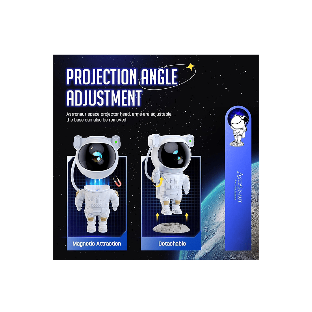 The Magic Lamps Room Decors The Magic Lamps Galaxy Projector with Remote Control - 360° Adjustable Timer Kids Astronaut Nebula Night Light Room Decor Foe Kids