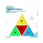 Triangle speed puzzle cube with stickerless colorful design.

