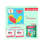 Spelling Game Learning Toy for Kids,Educational Word & Vocabulary Building Toy with Rotating Letter Wheels (4-8 Years)