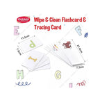Wooden spelling game with alphabet blocks for kids learning.
