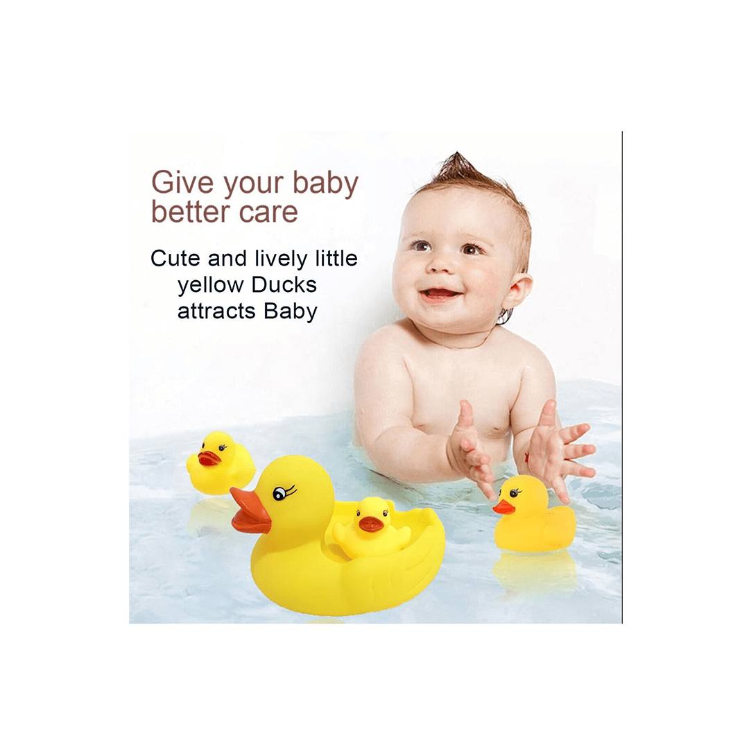Baan Toys Toys Baan Toys 4 Pcs Squeaky Rubber Duck Family Toy Set for Baby and Toddlers (3 Months+)