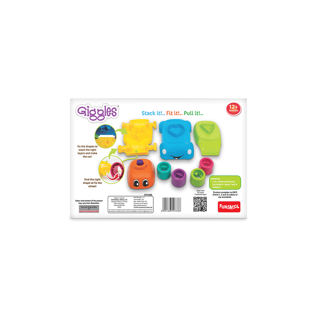 Funskool Toys Funskool Giggles Stack A Car (12 Months+)