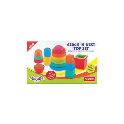 Funskool Toys Funskool Giggles Stack N Nest Toy Set 3 in 1 - Multi Color (6 months+)