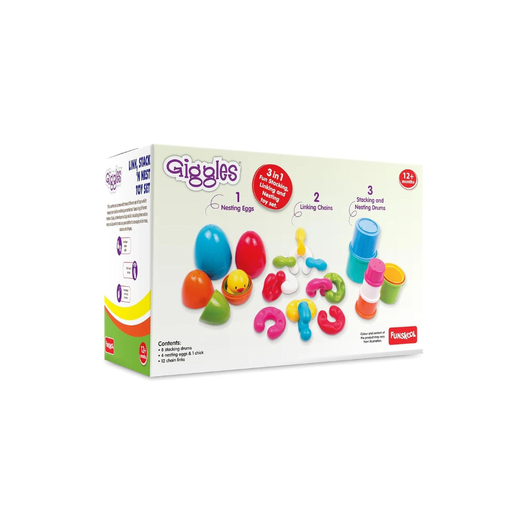 Stack N Nest,Nesting & Stackable Toy Blocks,Encourages Learning & Development,Fun Activity for Babies,Gift Set for Babies & Kids (6 Months+)