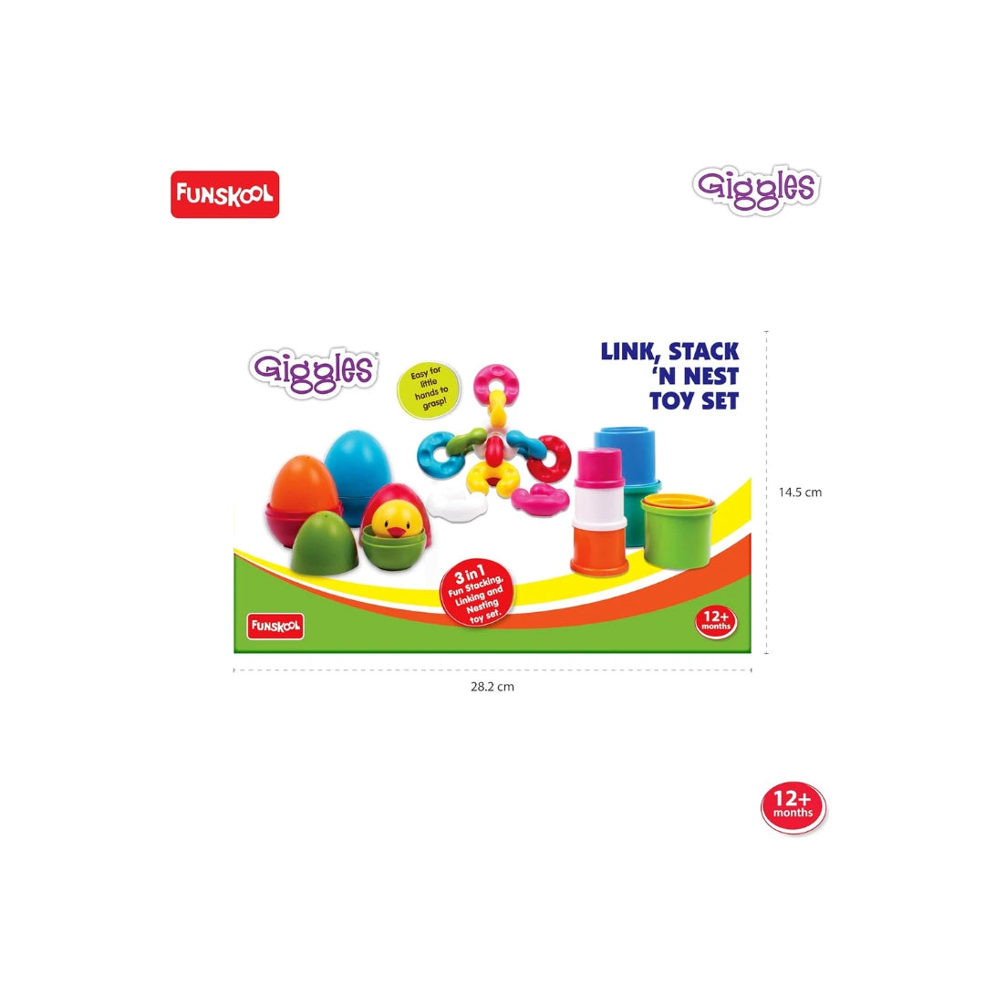  Stack N Nest,Nesting & Stackable Toy Blocks,Encourages Learning & Development,Fun Activity for Babies,Gift Set for Babies & Kids (6 Months+)