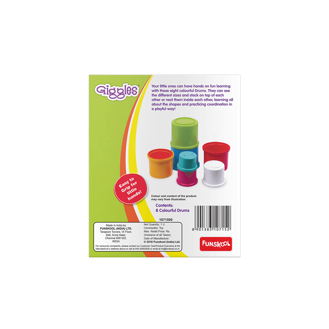 Funskool Toys Funskool Giggles Stacking Drums (12 Months+)