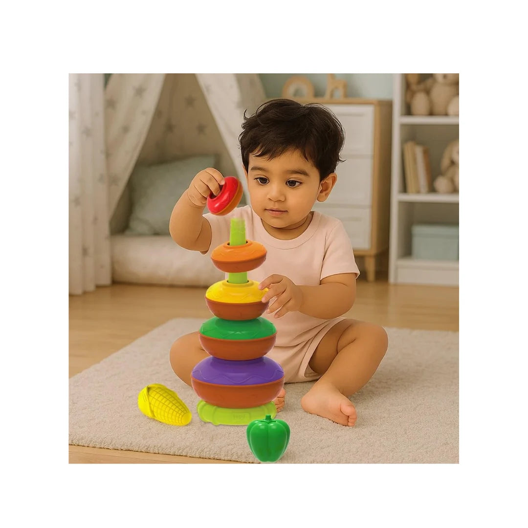 Colorful stacking pots toy