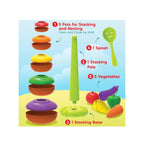 Colorful stacking pots toy