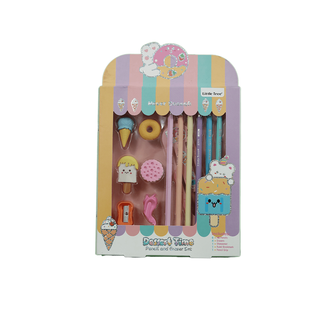 Baan Toys Toys Baan Toys Pencil Eraser Sharpener Ruler Stationary Set for School Supplies & Toddler Kids