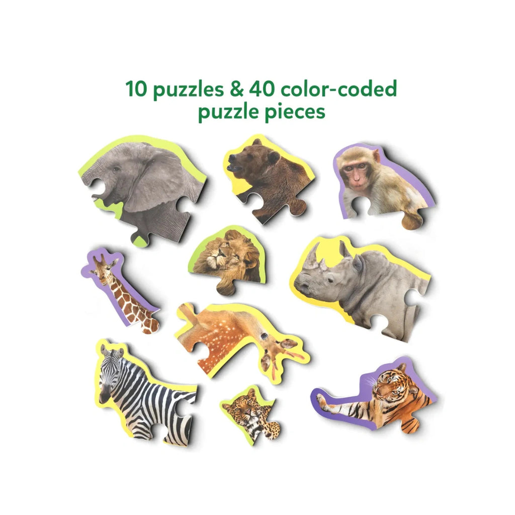 Wild animals puzzle set