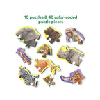 Wild animals puzzle set