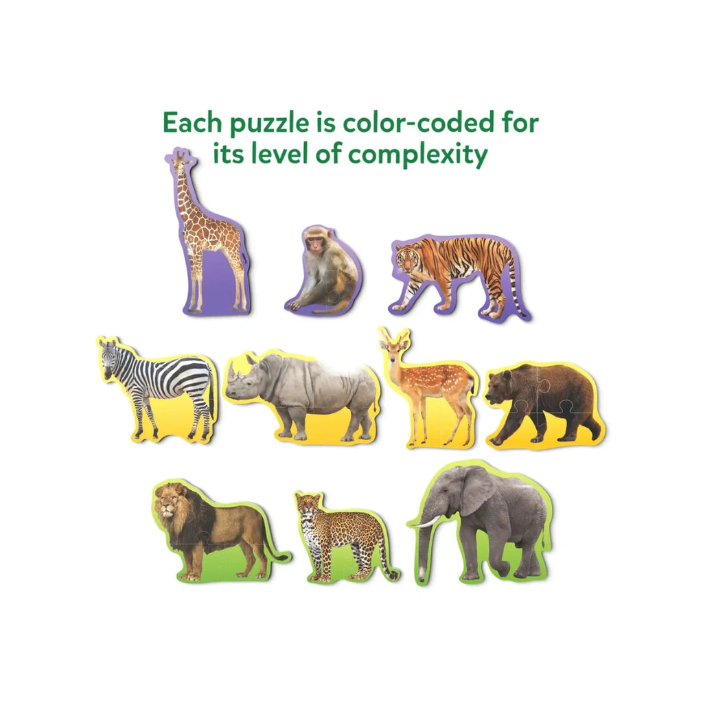 Wild animals puzzle set