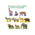 Wild animals puzzle set