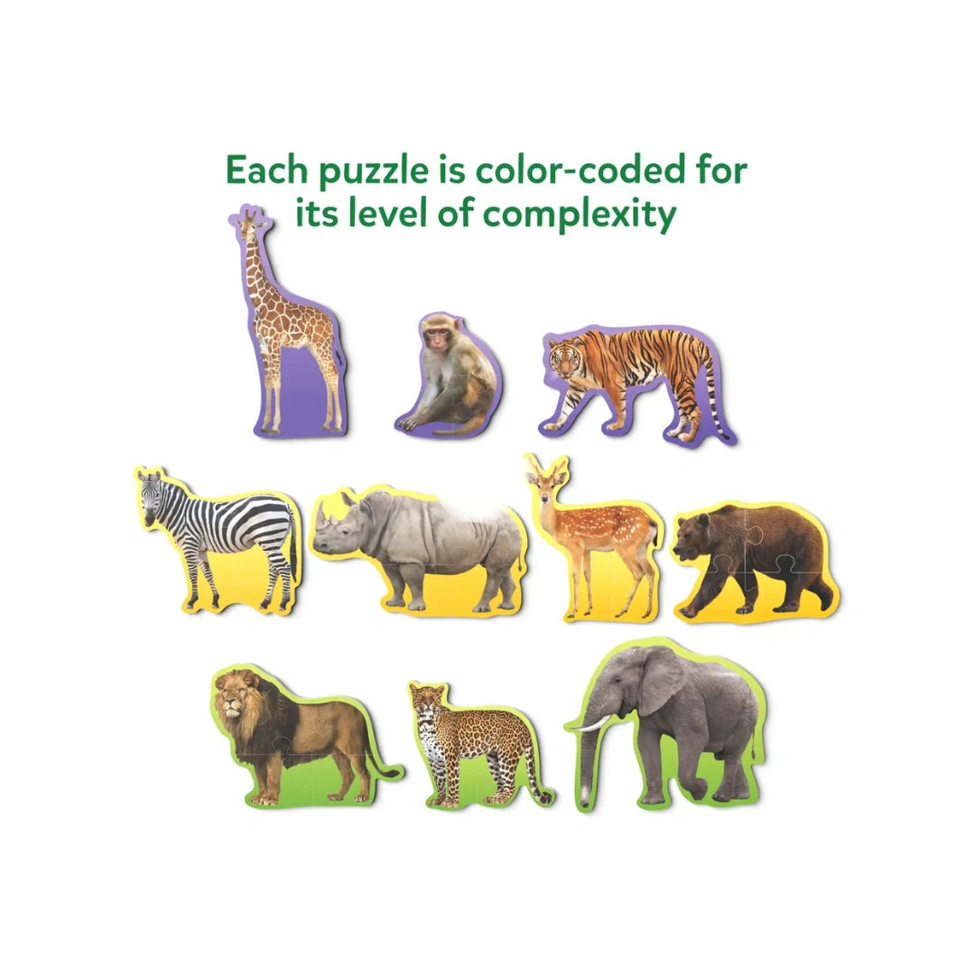 Wild animals puzzle set