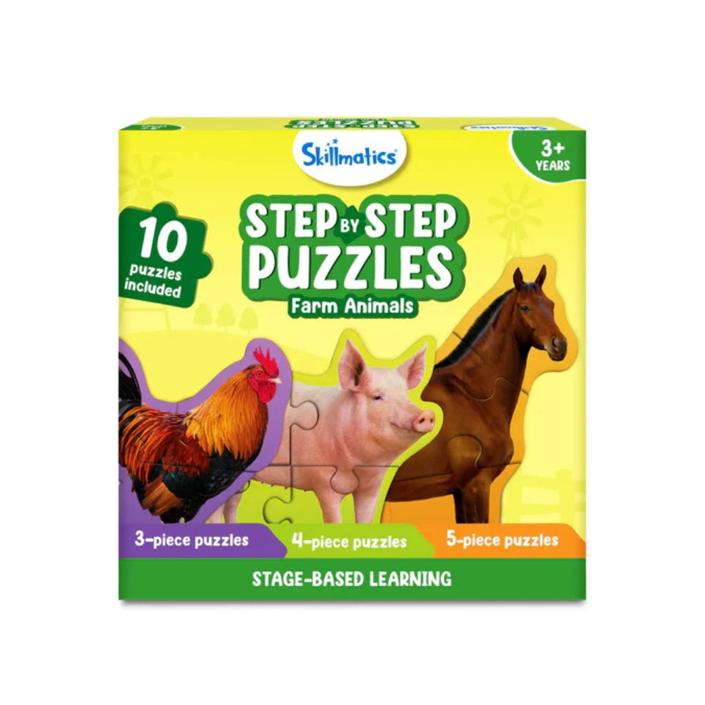 Farm animals puzzle set
