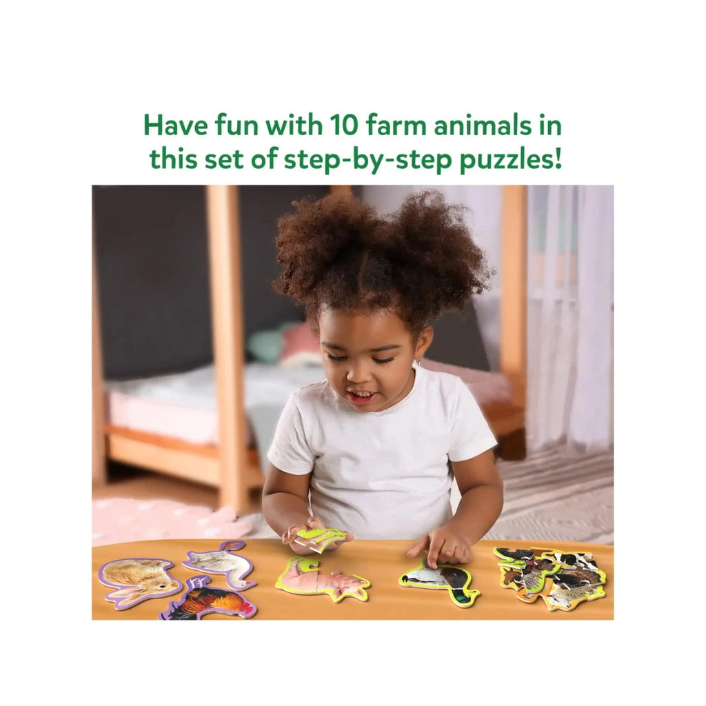 Farm animals puzzle set