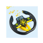 Black steering wheel toy with lights and music for kids driving play