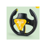 Black steering wheel toy with lights and music for kids driving play