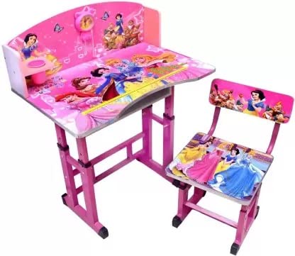 Study Table and Chair Set with Clock For Kids