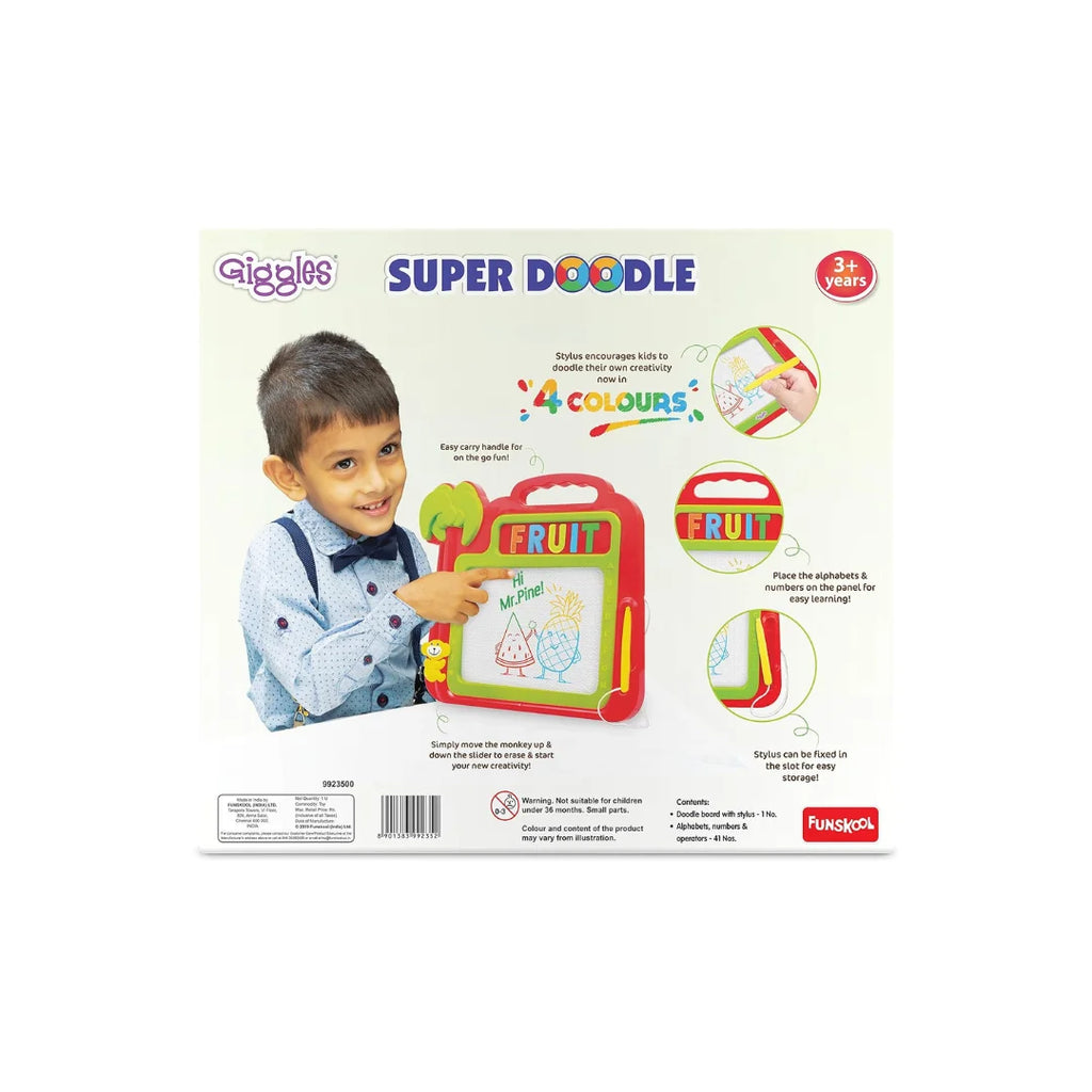 Super Doodle,Multicolour Erasable Magic Slate,Easy to Write,Read and Draw,Preschool Toys for Kids (3 Years+)