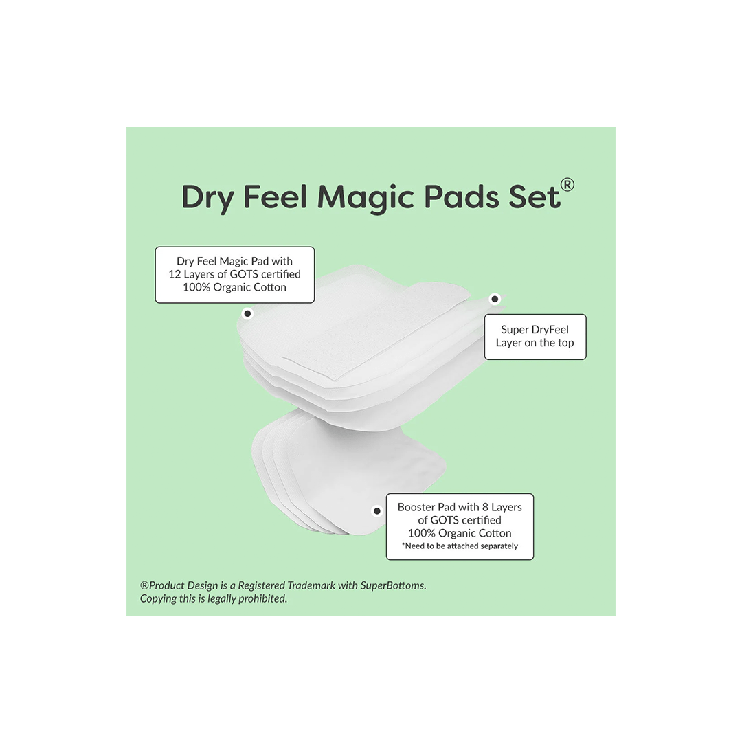 SuperBottoms Baby Care SuperBottoms Freesize UNO with Dry Feel Magic Pad Only (1 Month - 2 Years)