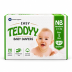 TEDDYY Baby Diapers Easy New Born, 2-5 kgs, Long Lasting Absorption, Anti-Rash