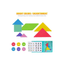 Happy Hues Toys Happy Hues Travel Wooden Tangram Puzzle - Magnetic Pattern Block Book with Solution| 3D Puzzle Road Trip Game (2-7 Years)