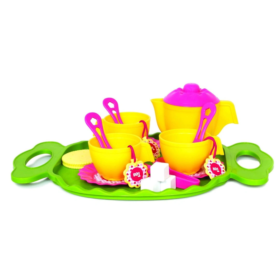 Tea Party Set,Kids Pretend Play Kitchen & Serving Toy Set,Ideal For Indoor Play,Group Activities,Gifting (3 Years+)