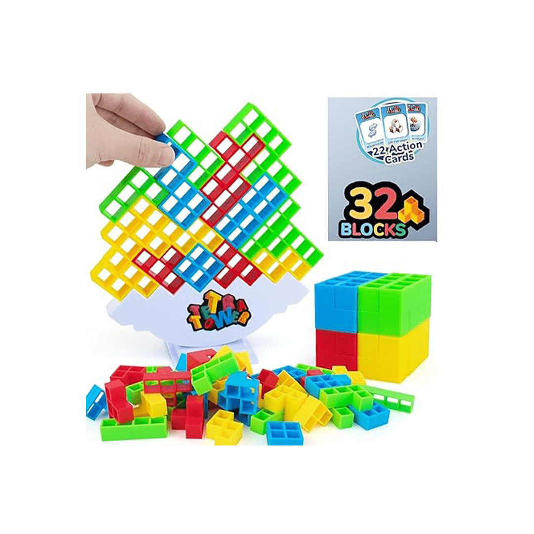 Baan Toys Toys Baan Toys Tetra Tower Balance Game, Swing Stack Balance Toy for Kids - Color May Vary (3 Years+)