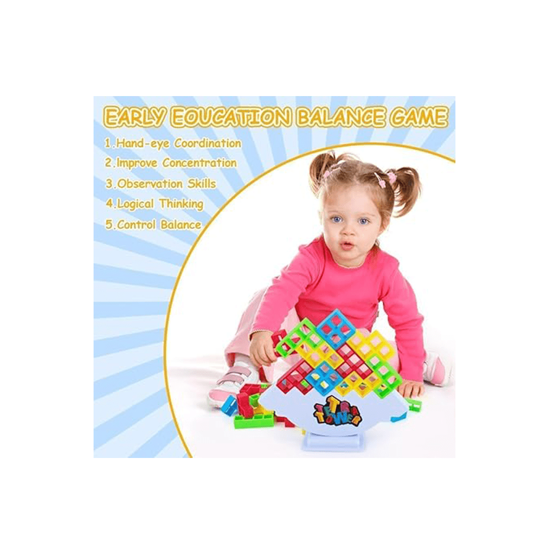 Baan Toys Toys Baan Toys Tetra Tower Balance Game, Swing Stack Balance Toy for Kids - Color May Vary (3 Years+)