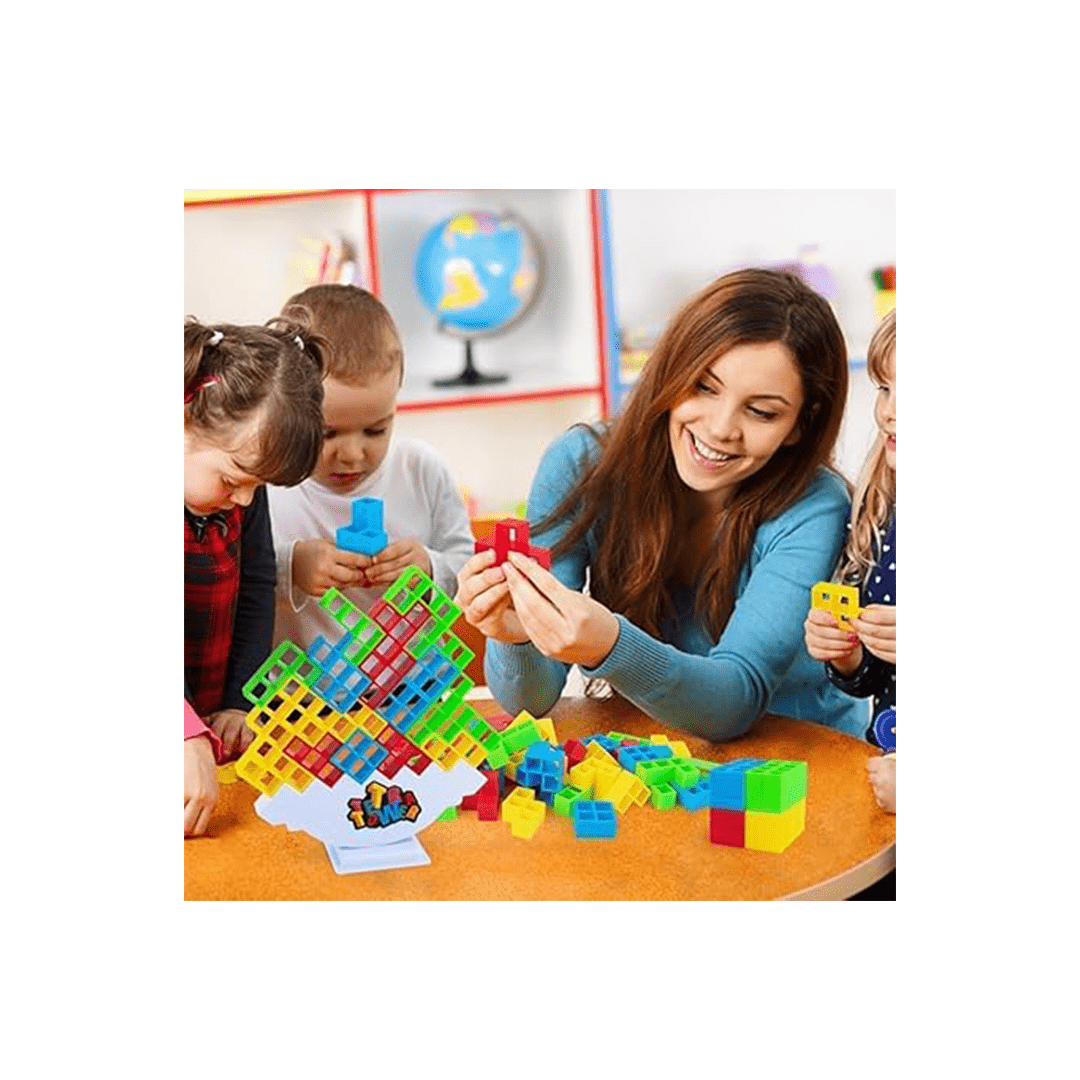Baan Toys Toys Baan Toys Tetra Tower Balance Game, Swing Stack Balance Toy for Kids - Color May Vary (3 Years+)